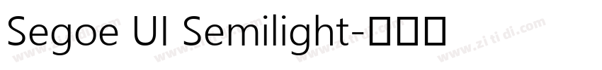 Segoe UI Semilight字体转换